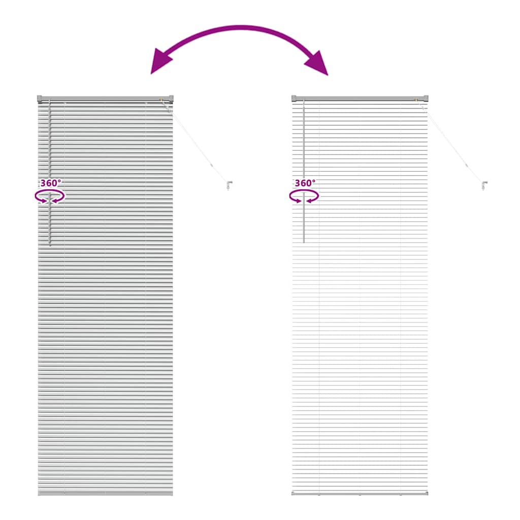 Βενετσιάνικες Ρόδες Ασημί 220 x 80 εκ Αλουμίνιο - Pakobazaar