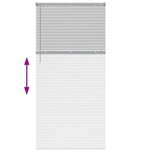 Βενετσιάνικες Ρόδες Ασημί 220 x 100 cm Αλουμίνιο - Pakobazaar
