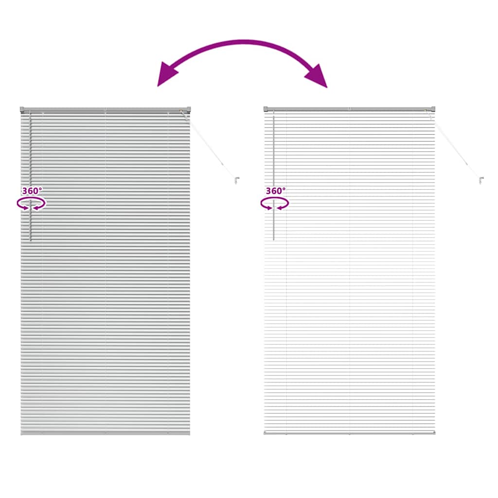 Βενετσιάνικες Ρόδες Ασημί 220 x 115 εκ Αλουμίνιο - Pakobazaar