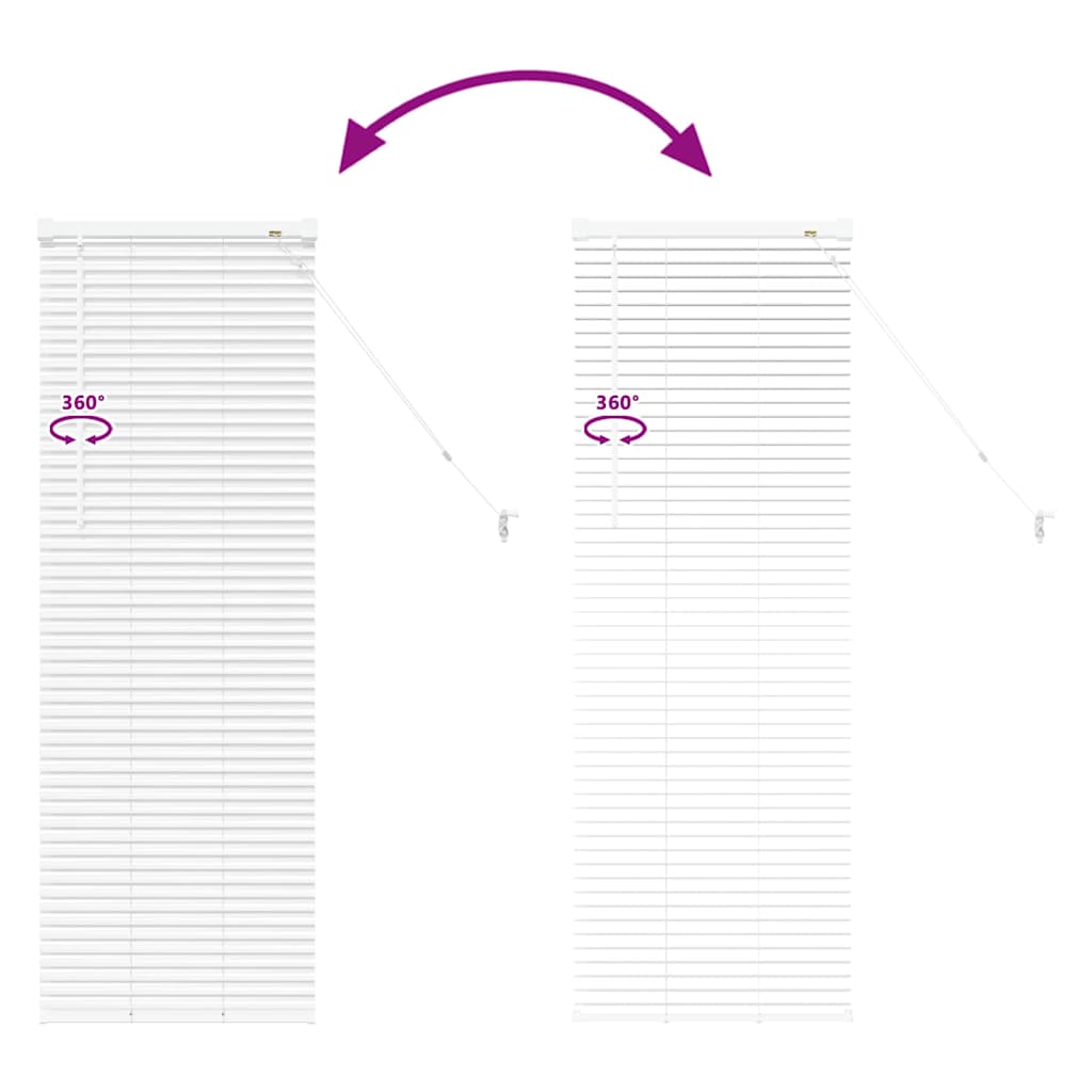 Βενετσιάνικες Ρόδες Λευκό 130 x 45 εκ Αλουμίνιο - Pakobazaar
