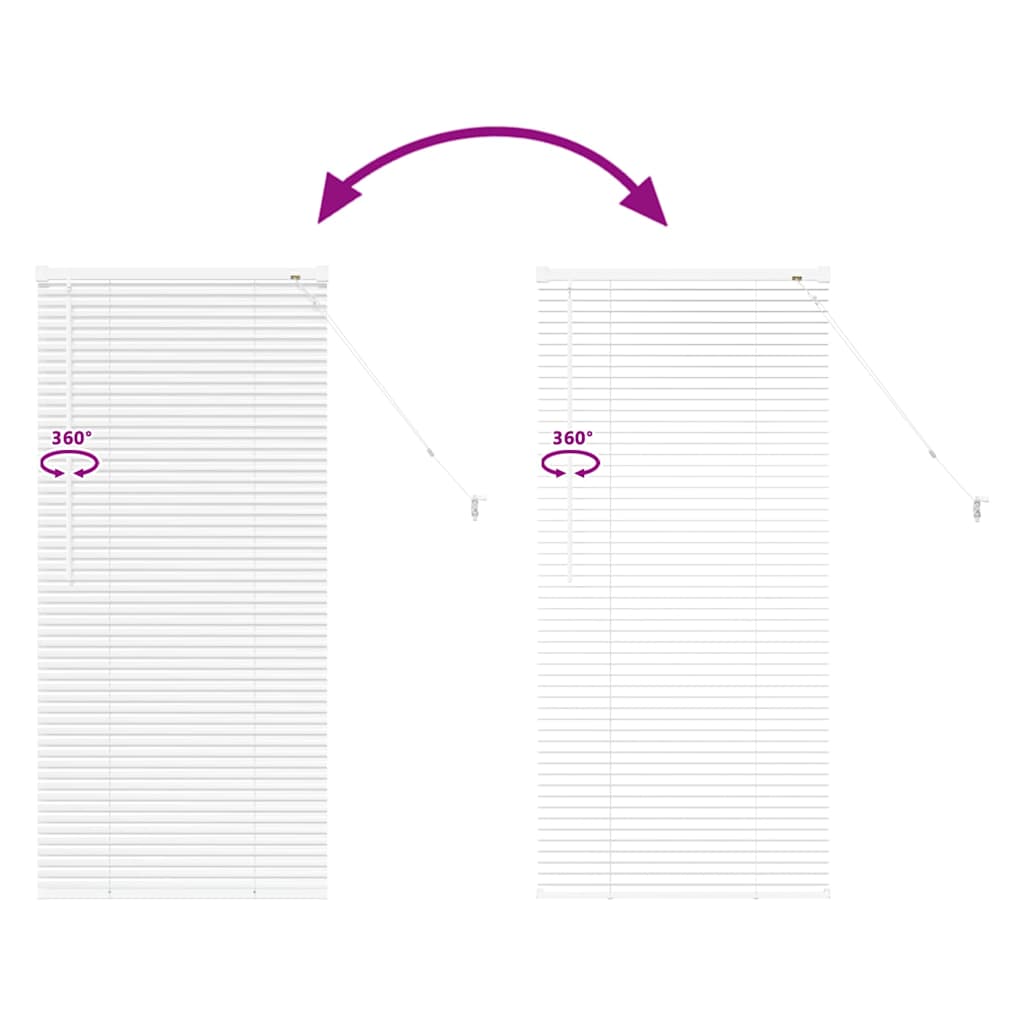 Βενετσιάνικες Ρόδες Λευκό 130 x 65 εκ Αλουμίνιο - Pakobazaar