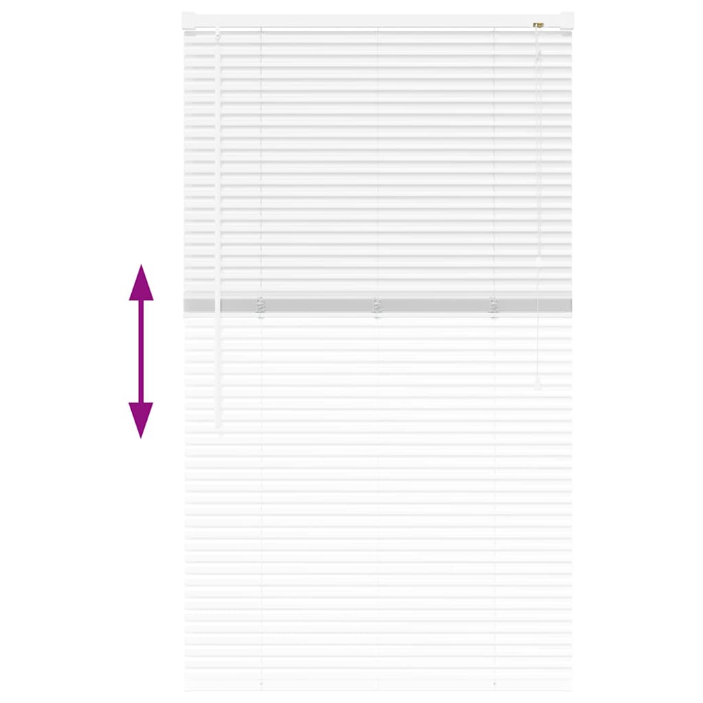 Βενετσιάνικες Ρόδες Λευκό 130 x 80 εκ Αλουμίνιο - Pakobazaar