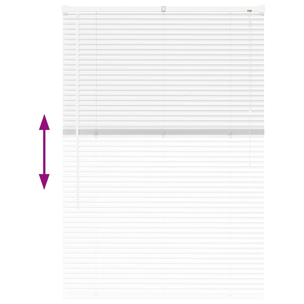 Βενετσιάνικες Ρόδες Λευκό 130 x 85 εκ Αλουμίνιο - Pakobazaar