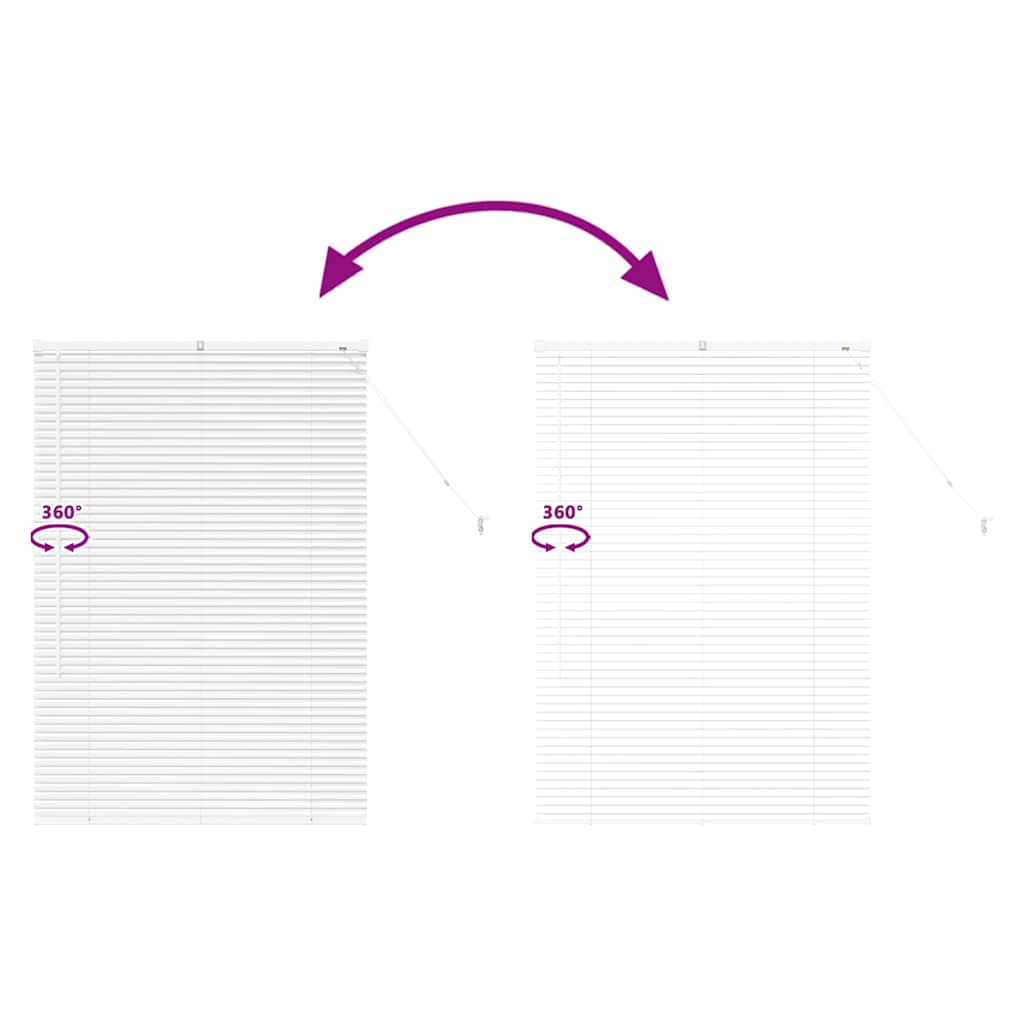 Βενετσιάνικες Ρόδες Λευκό 130 x 90 εκ Αλουμίνιο - Pakobazaar