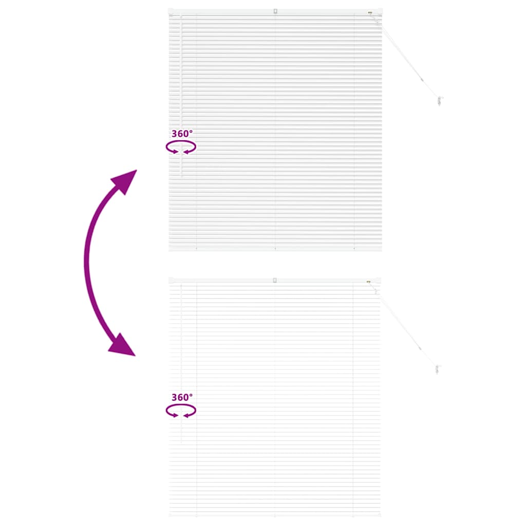Βενετσιάνικες Ρόδες Λευκό 130 x 110 εκ Αλουμίνιο - Pakobazaar