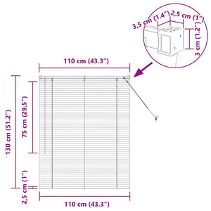 Βενετσιάνικες Ρόδες Λευκό 130 x 110 εκ Αλουμίνιο - Pakobazaar