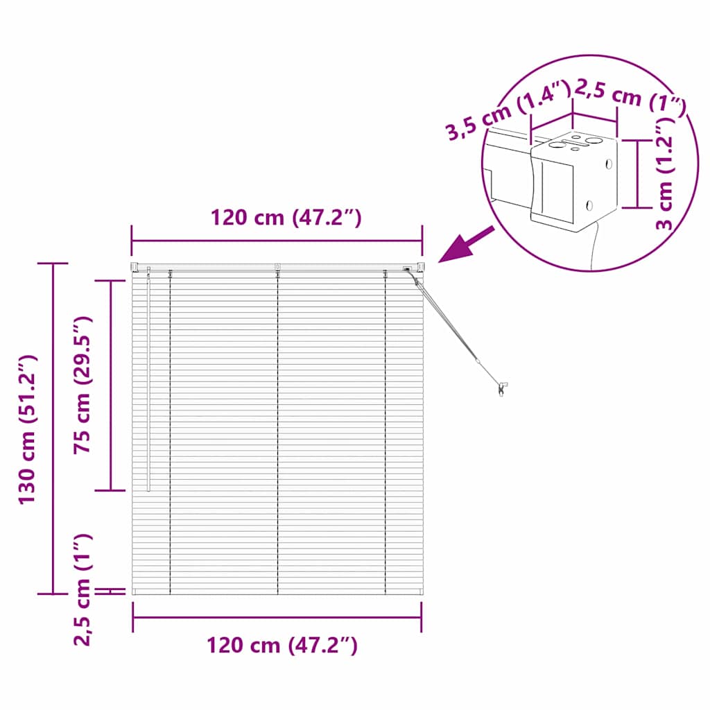 Βενετσιάνικες Ρόδες Λευκό 130 x 120 εκ Αλουμίνιο - Pakobazaar
