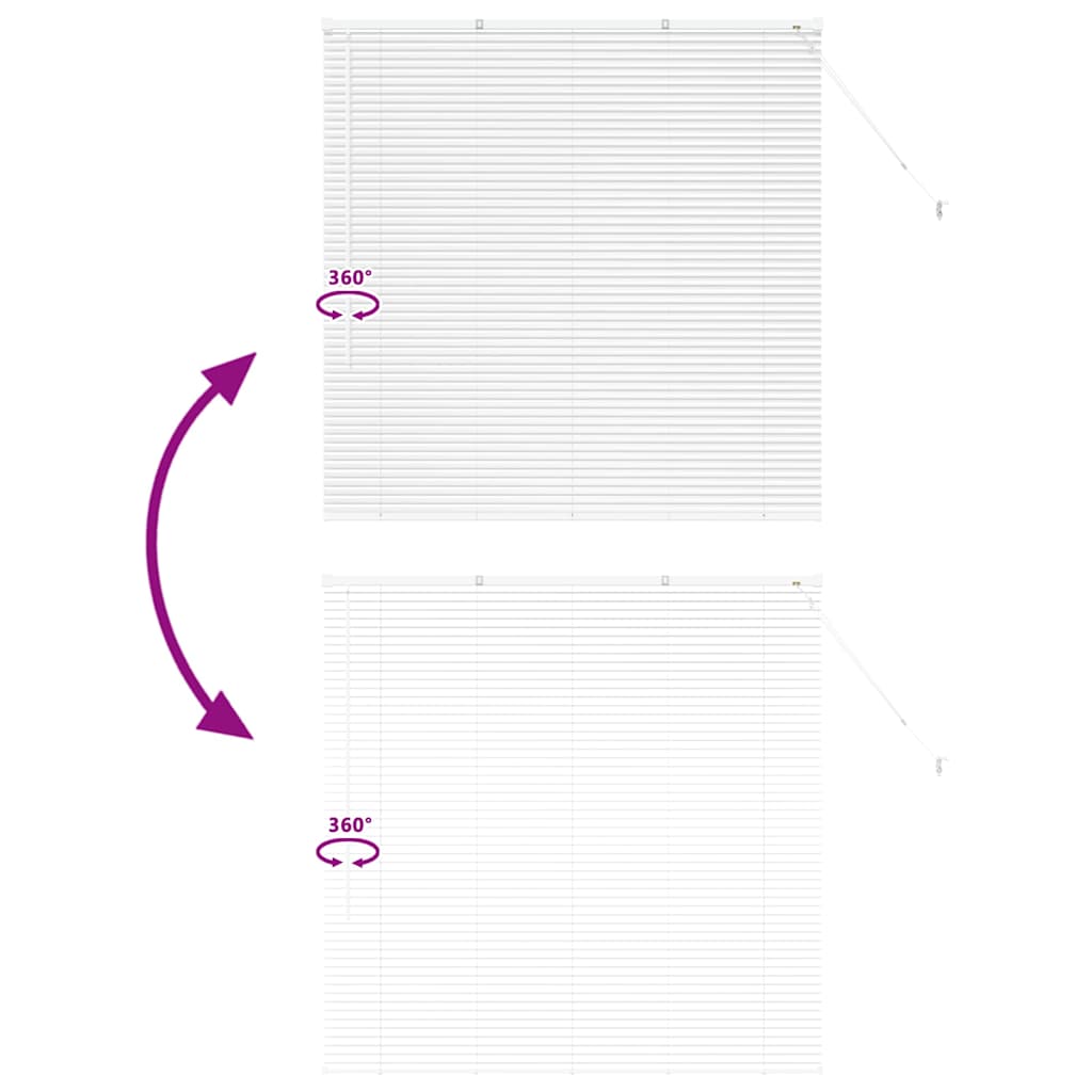 Βενετσιάνικες Ρόδες Λευκό 130 x 125 εκ Αλουμίνιο - Pakobazaar