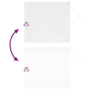Βενετσιάνικες Ρόδες Λευκό 130 x 140 cm Αλουμίνιο - Pakobazaar