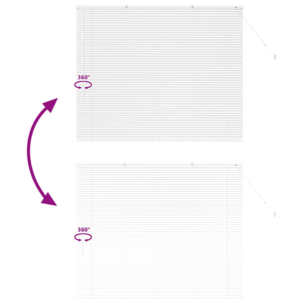 Βενετσιάνικες Ρόδες Λευκό 130 x 155 εκ Αλουμίνιο - Pakobazaar