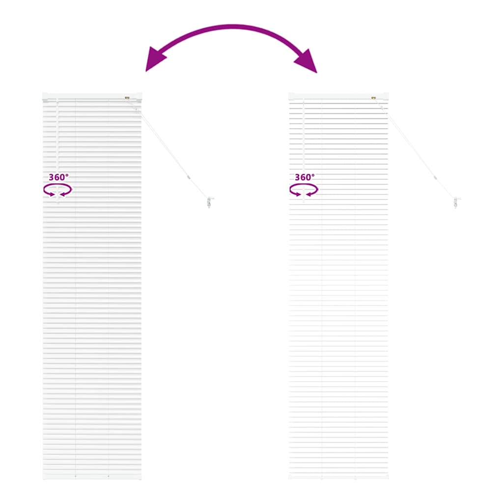 Βενετσιάνικες Ρόδες Λευκό 175 x 50 εκ Αλουμίνιο - Pakobazaar