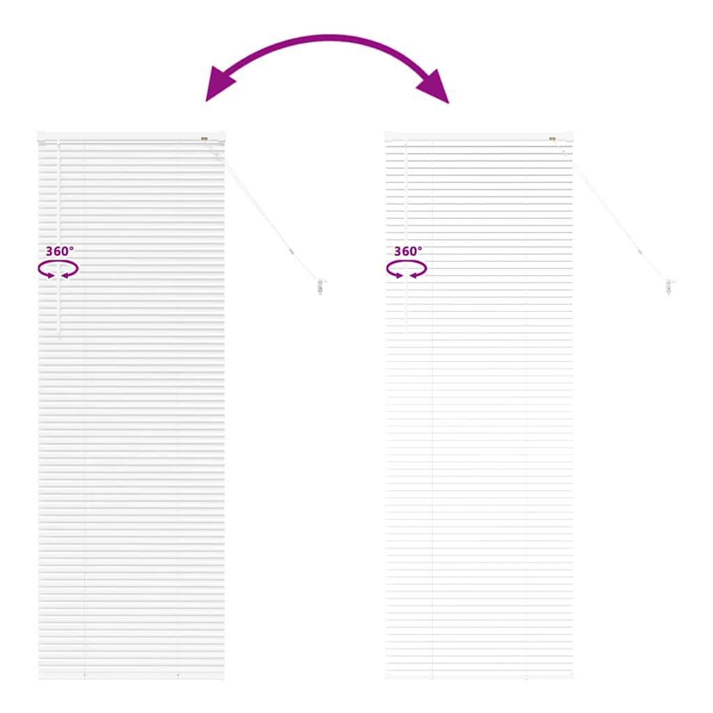 Βενετσιάνικες Ρόδες Λευκό 175 x 55 εκ Αλουμίνιο - Pakobazaar
