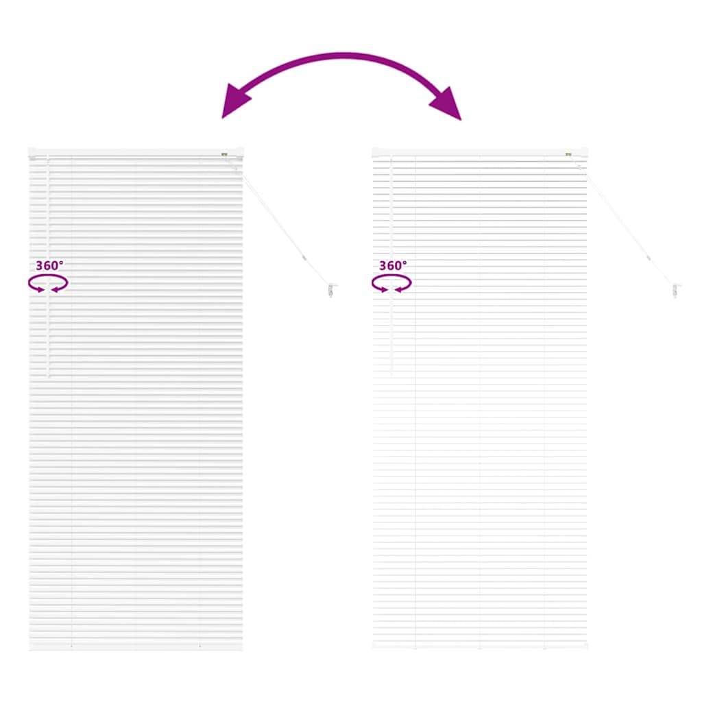 Βενετσιάνικες Ρόδες Λευκό 175 x 80 εκ Αλουμίνιο - Pakobazaar