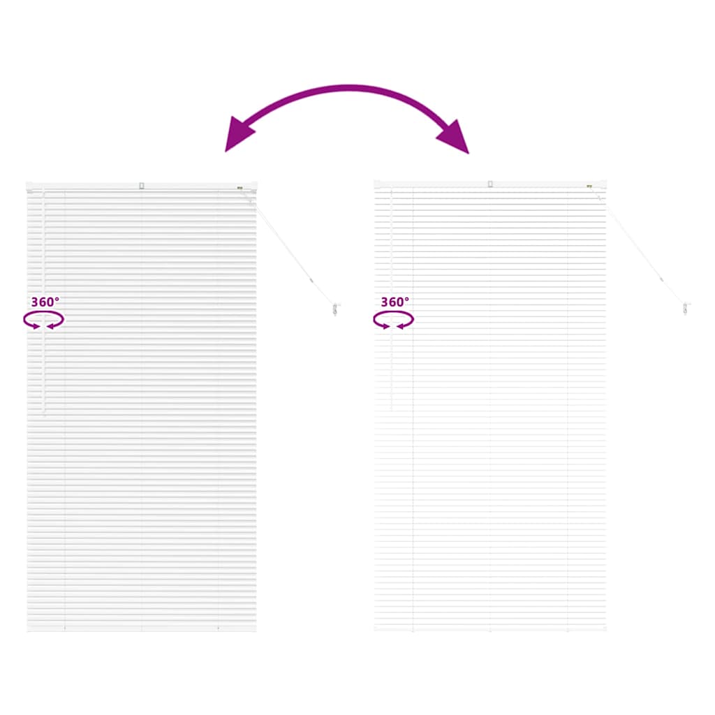 Βενετσιάνικες Ρόδες Λευκό 175 x 95 εκ Αλουμίνιο - Pakobazaar