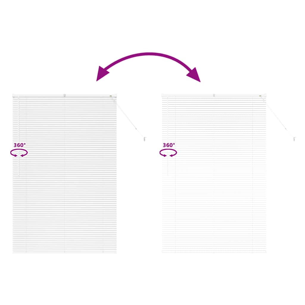 Βενετσιάνικες Ρόδες Λευκό 175 x 120 εκ Αλουμίνιο - Pakobazaar