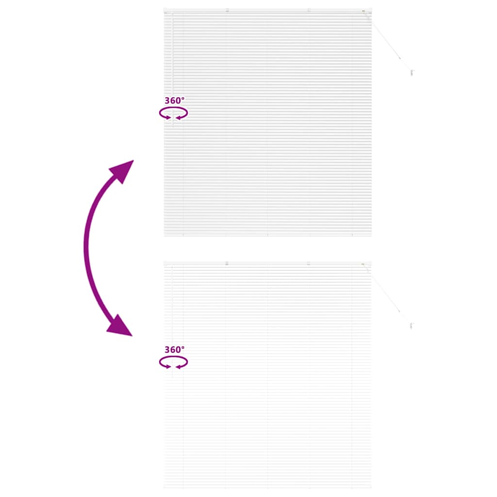 Βενετσιάνικες Ρόδες Λευκό 175 x 155 εκ Αλουμίνιο - Pakobazaar