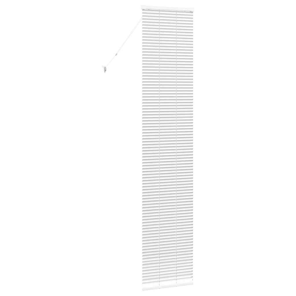 Βενετσιάνικες Ρόδες Λευκό 220 x 40 εκ Αλουμίνιο - Pakobazaar