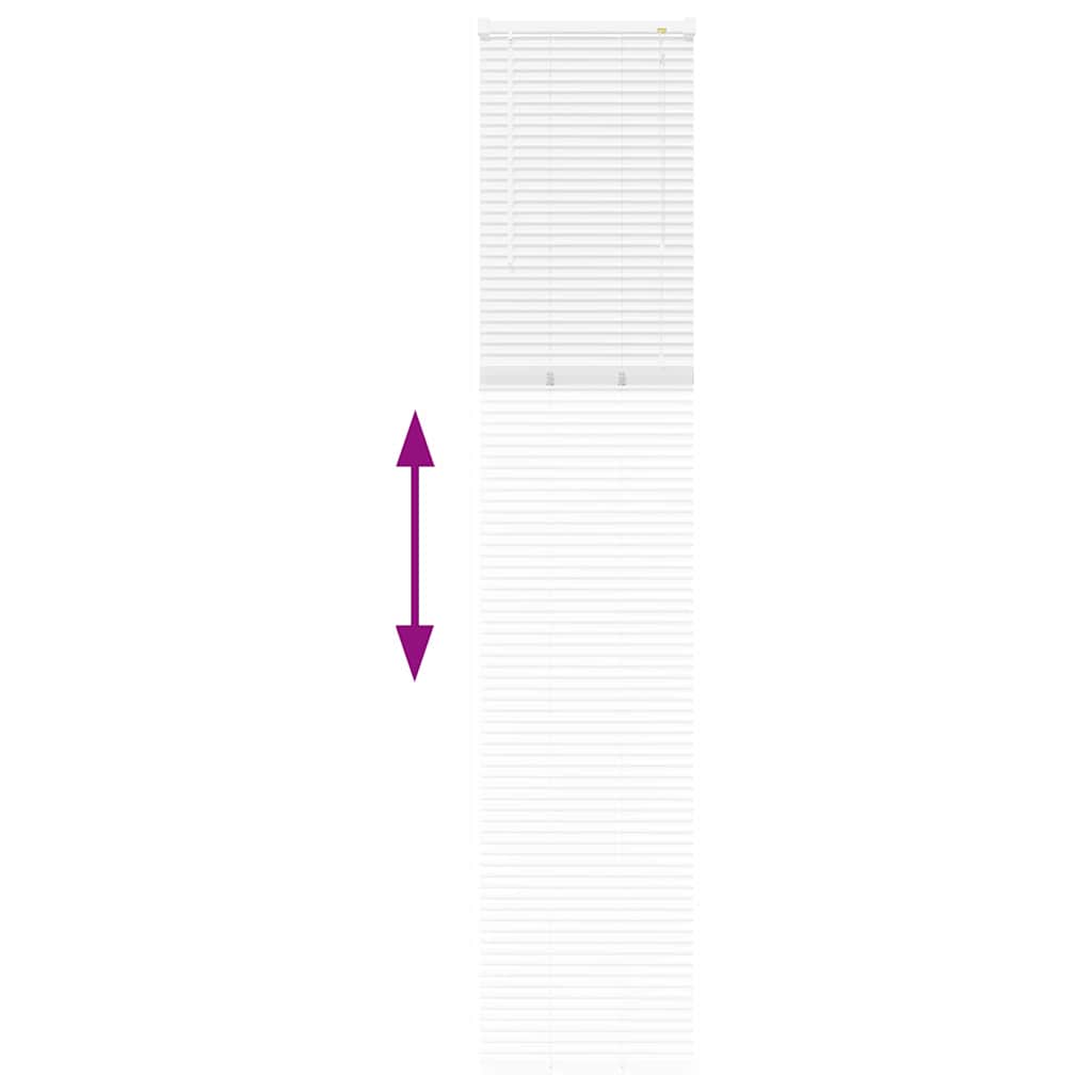 Βενετσιάνικες Ρόδες Λευκό 220 x 50 εκ Αλουμίνιο - Pakobazaar