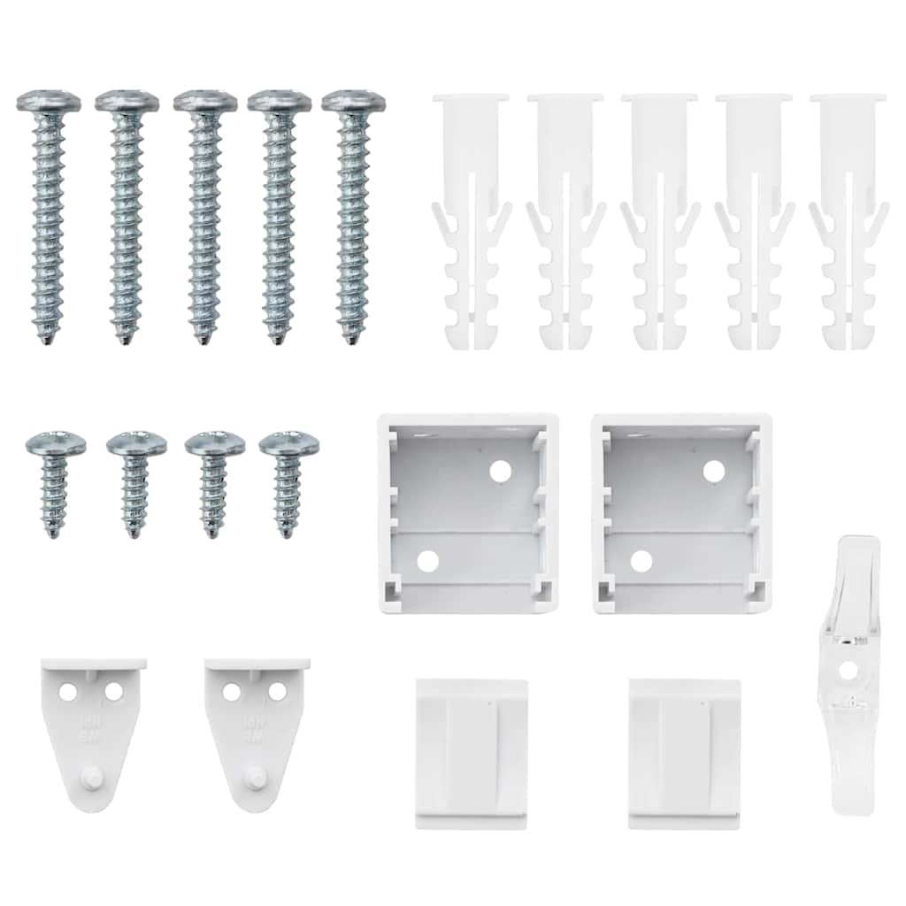 Βενετσιάνικες Ρόδες Λευκό 220 x 55 εκ Αλουμίνιο - Pakobazaar