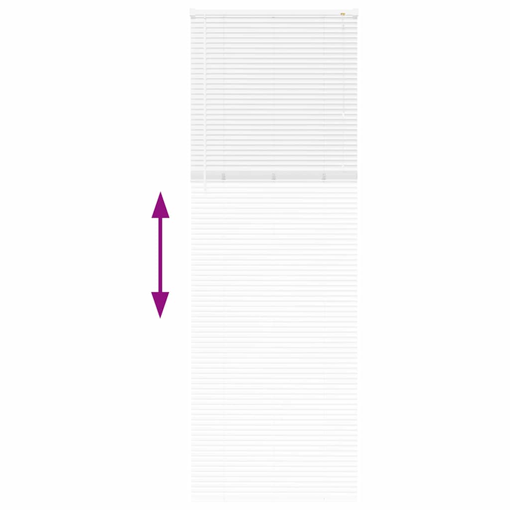 Βενετσιάνικες Ρόδες Λευκό 220 x 80 εκ Αλουμίνιο - Pakobazaar