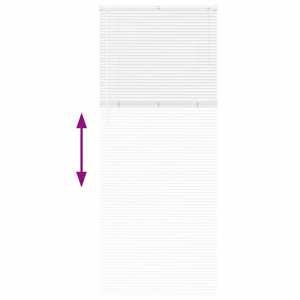 Βενετσιάνικες Ρόδες Λευκό 220 x 90 εκ Αλουμίνιο - Pakobazaar