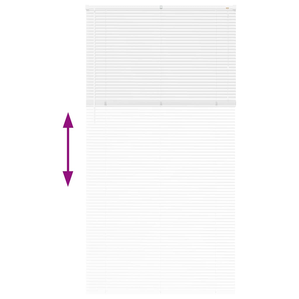 Βενετσιάνικες Ρόδες Λευκό 220 x 110 cm Αλουμίνιο - Pakobazaar