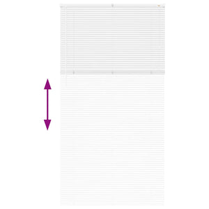 Βενετσιάνικες Ρόδες Λευκό 220 x 110 cm Αλουμίνιο - Pakobazaar