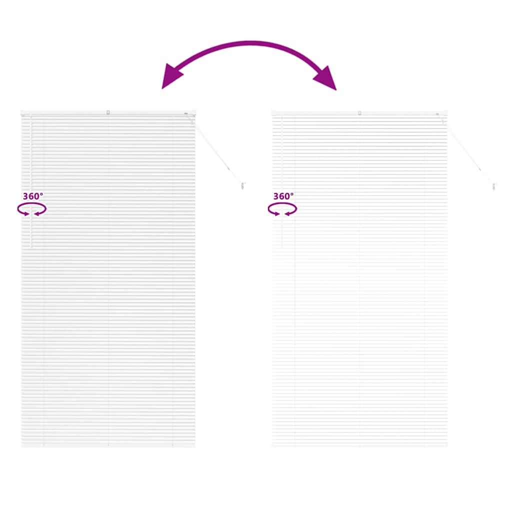 Βενετσιάνικες Ρόδες Λευκό 220 x 120 εκ Αλουμίνιο - Pakobazaar