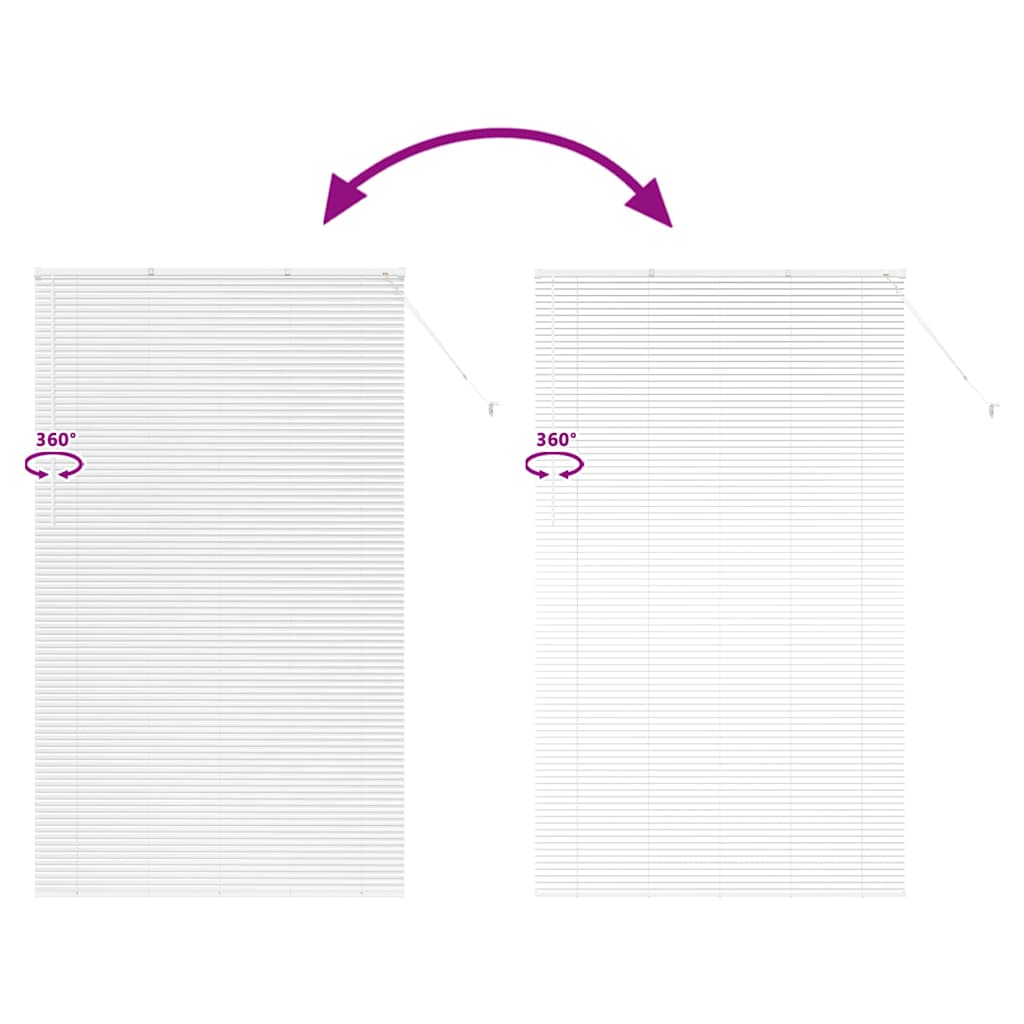 Βενετσιάνικες Ρόδες Λευκό 220 x 135 εκ Αλουμίνιο - Pakobazaar