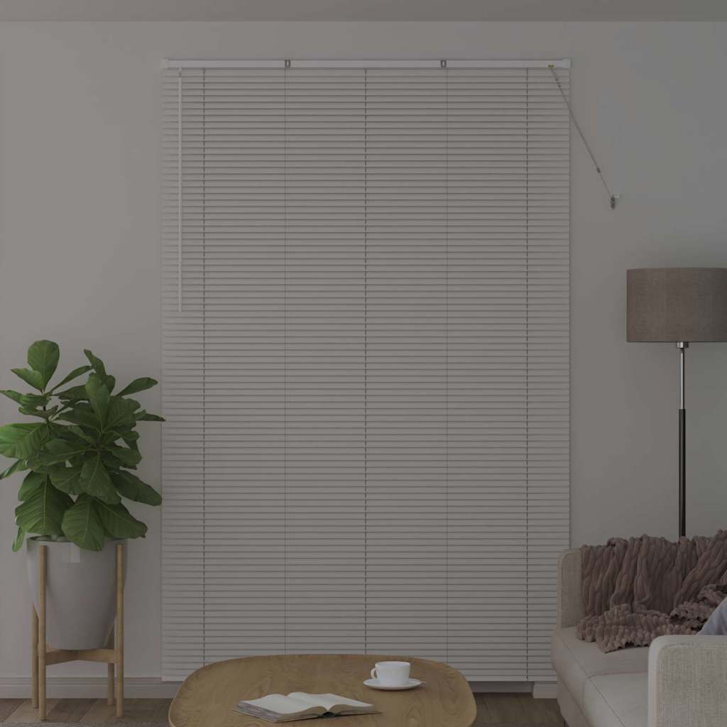 Βενετσιάνικες Ρόδες Λευκό 220 x 140 cm Αλουμίνιο - Pakobazaar