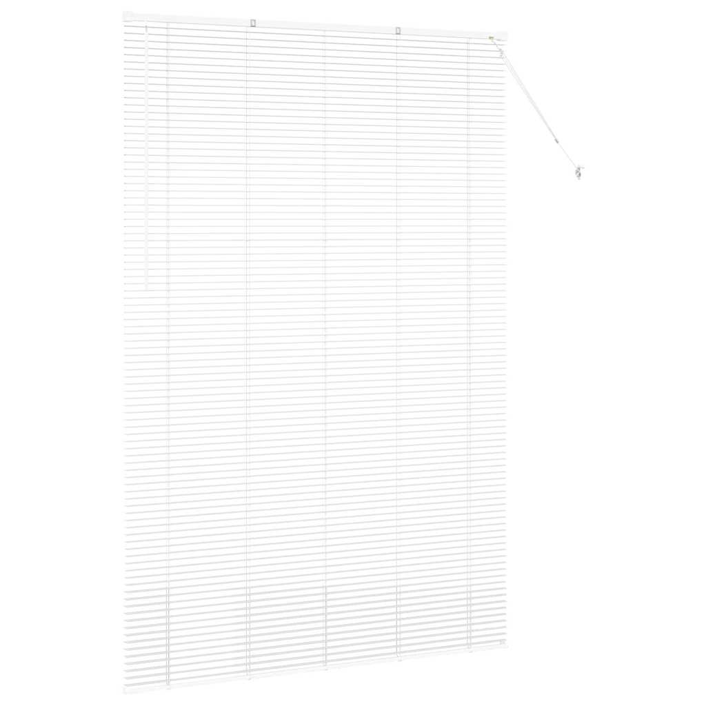 Βενετσιάνικες Ρόδες Λευκό 220 x 140 cm Αλουμίνιο - Pakobazaar