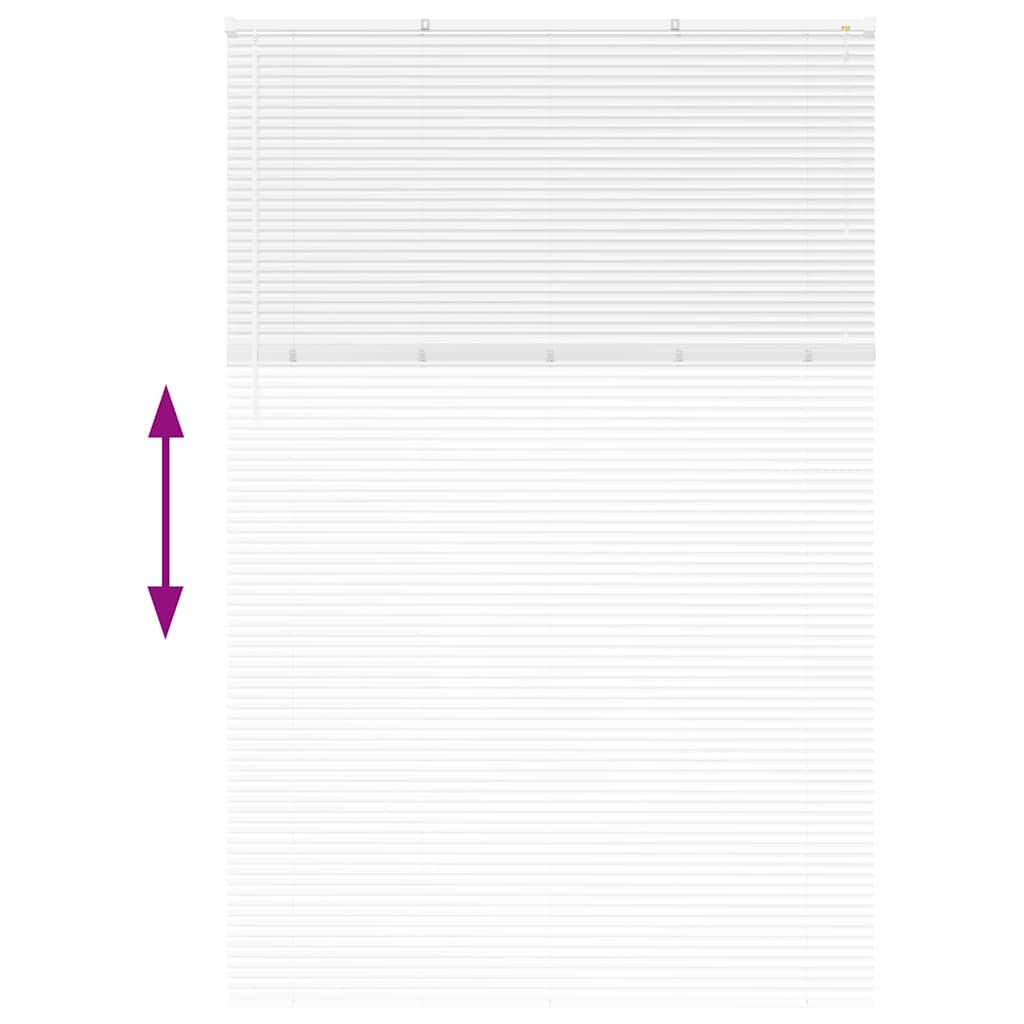 Βενετσιάνικες Ρόδες Λευκό 220 x 140 cm Αλουμίνιο - Pakobazaar