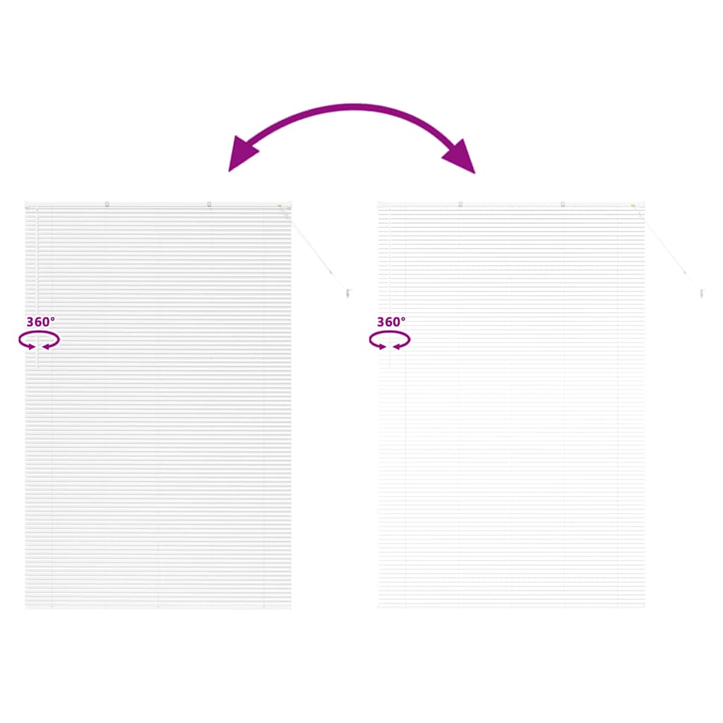 Βενετσιάνικες Ρόδες Λευκό 220 x 145 εκ Αλουμίνιο - Pakobazaar