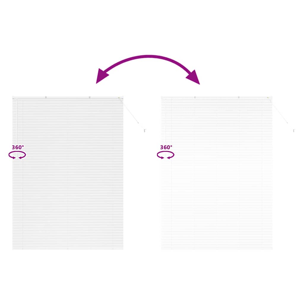 Βενετσιάνικες Ρόδες Λευκό 220 x 155 εκ Αλουμίνιο - Pakobazaar