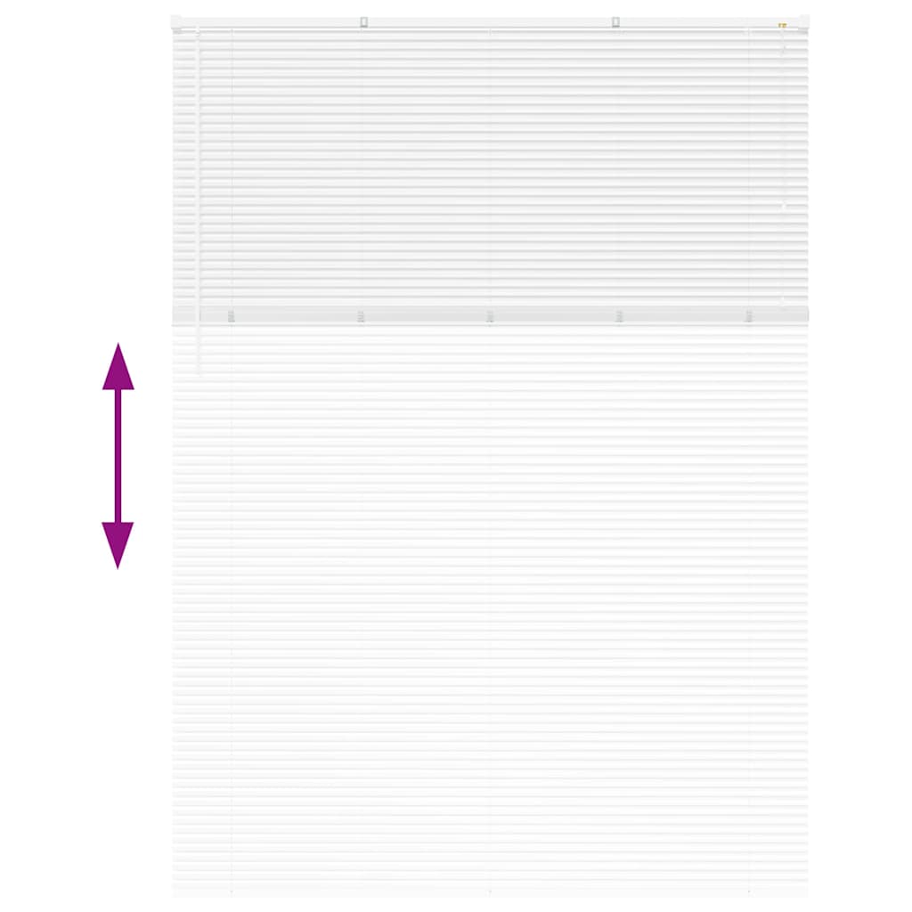 Βενετσιάνικες Ρόδες Λευκό 220 x 155 εκ Αλουμίνιο - Pakobazaar