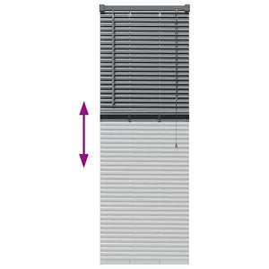 Βενετσιάνικες Ρόδες Σκούρο Γκρι 130 x 40 εκ Αλουμίνιο - Pakobazaar