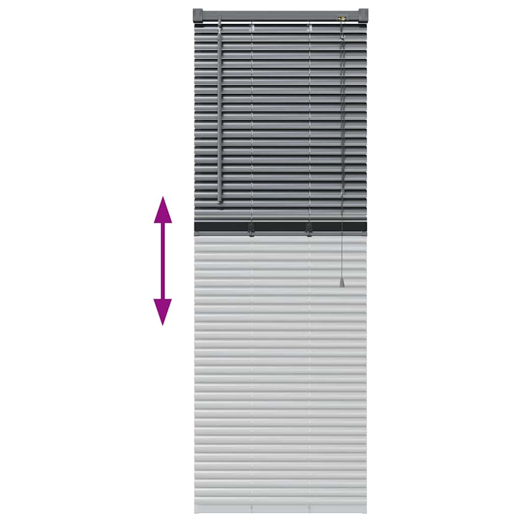 Βενετσιάνικες Ρόδες Σκούρο Γκρι 130 x 45 εκ Αλουμίνιο - Pakobazaar