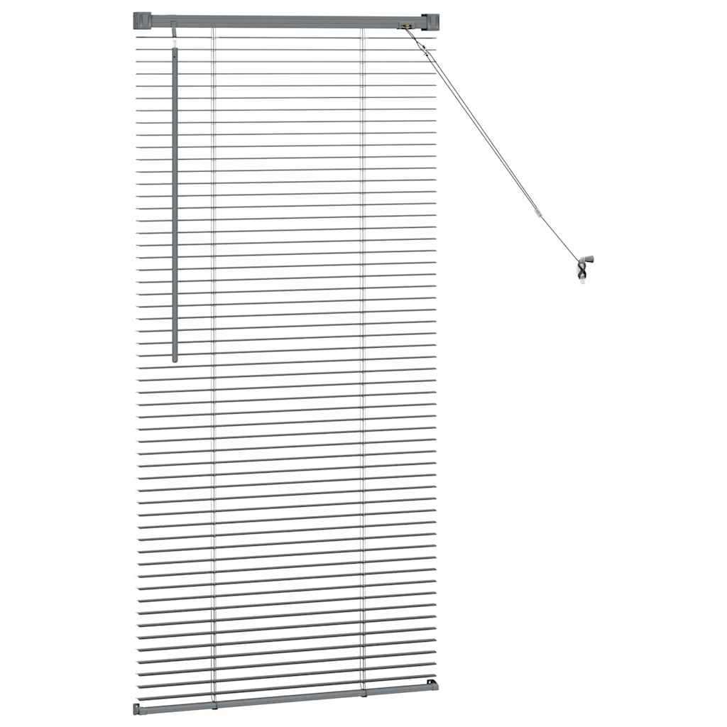 Βενετσιάνικες Ρόδες Σκούρο Γκρι 130 x 60 εκ Αλουμίνιο - Pakobazaar