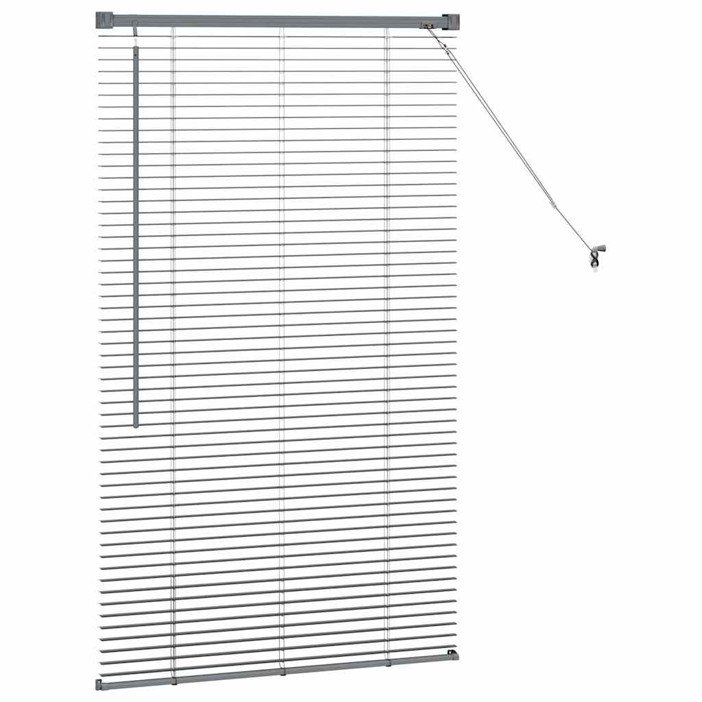 Βενετσιάνικες Ρόδες Σκούρο Γκρι 130 x 80 εκ Αλουμίνιο - Pakobazaar