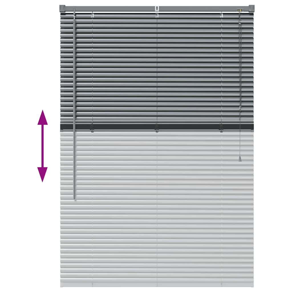 Βενετσιάνικες Ρόδες Σκούρο Γκρι 130 x 85 εκ Αλουμίνιο - Pakobazaar