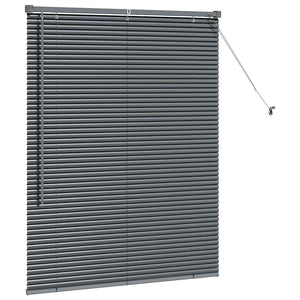 Βενετσιάνικες Ρόδες Σκούρο Γκρι 130 x 100 cm Αλουμίνιο - Pakobazaar