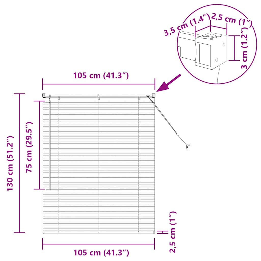 Βενετσιάνικες Ρόδες Σκούρο Γκρι 130 x 105 εκ Αλουμίνιο - Pakobazaar