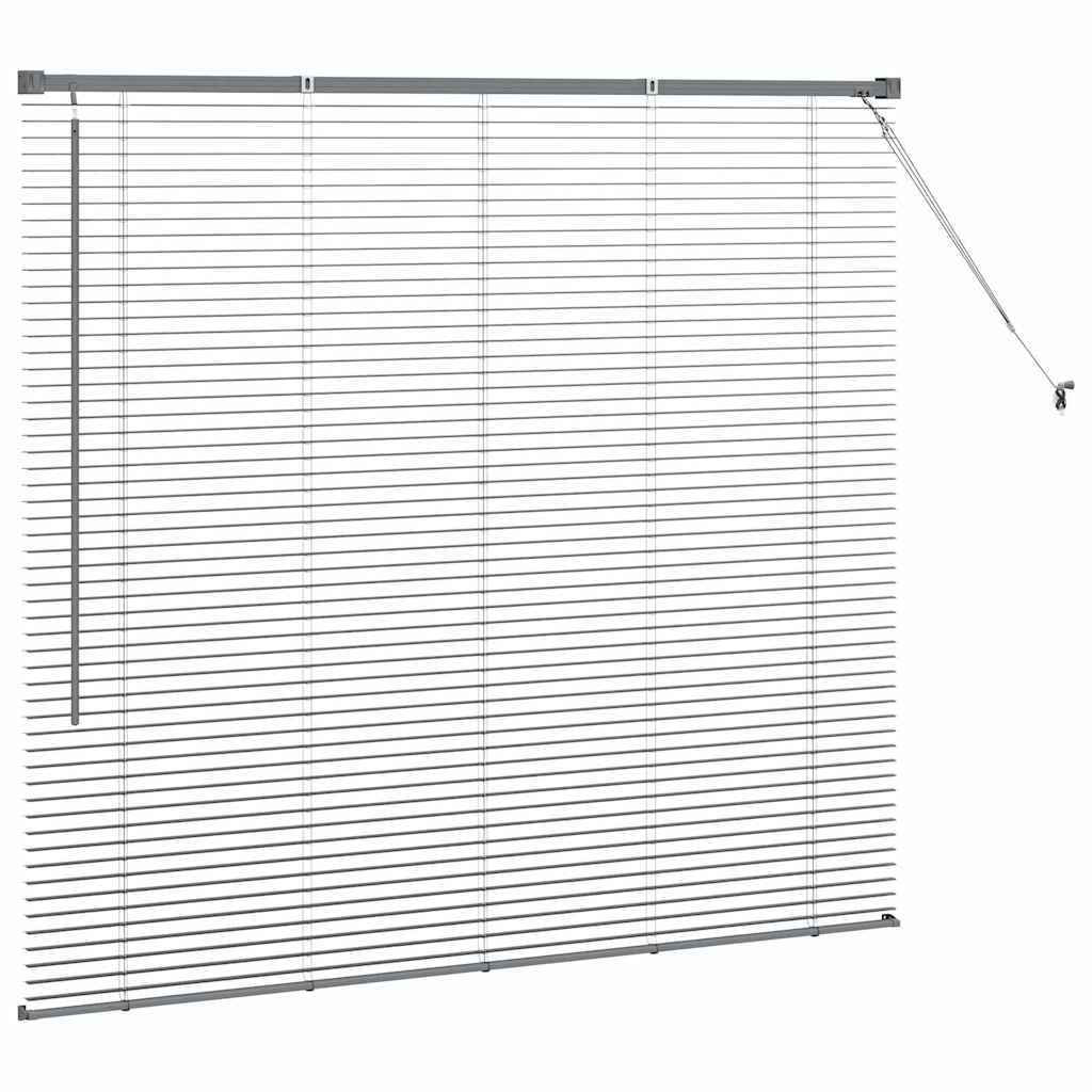 Βενετσιάνικες Ρόδες Σκούρο Γκρι 130 x 140 cm Αλουμίνιο - Pakobazaar