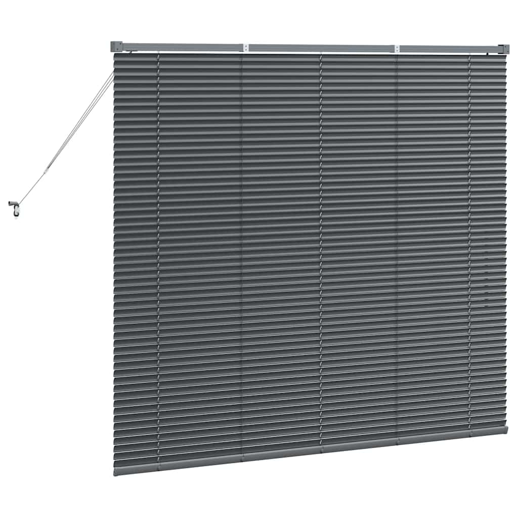 Βενετσιάνικες Ρόδες Σκούρο Γκρι 130 x 140 cm Αλουμίνιο - Pakobazaar