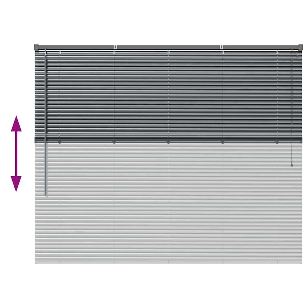 Βενετσιάνικες Ρόδες Σκούρο Γκρι 130 x 160 εκ Αλουμίνιο - Pakobazaar