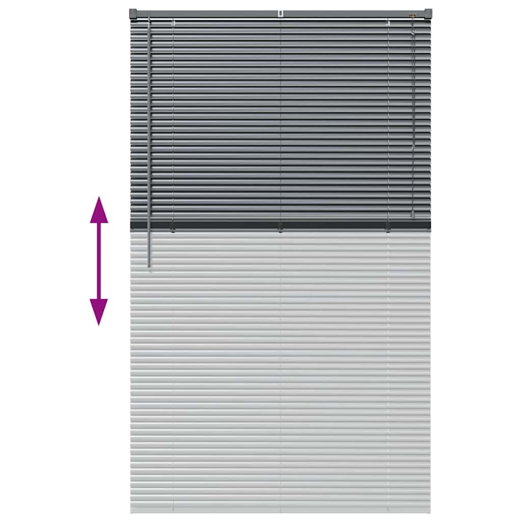 Βενετσιάνικες Ρόδες Σκούρο Γκρι 175 x 105 εκ Αλουμίνιο - Pakobazaar