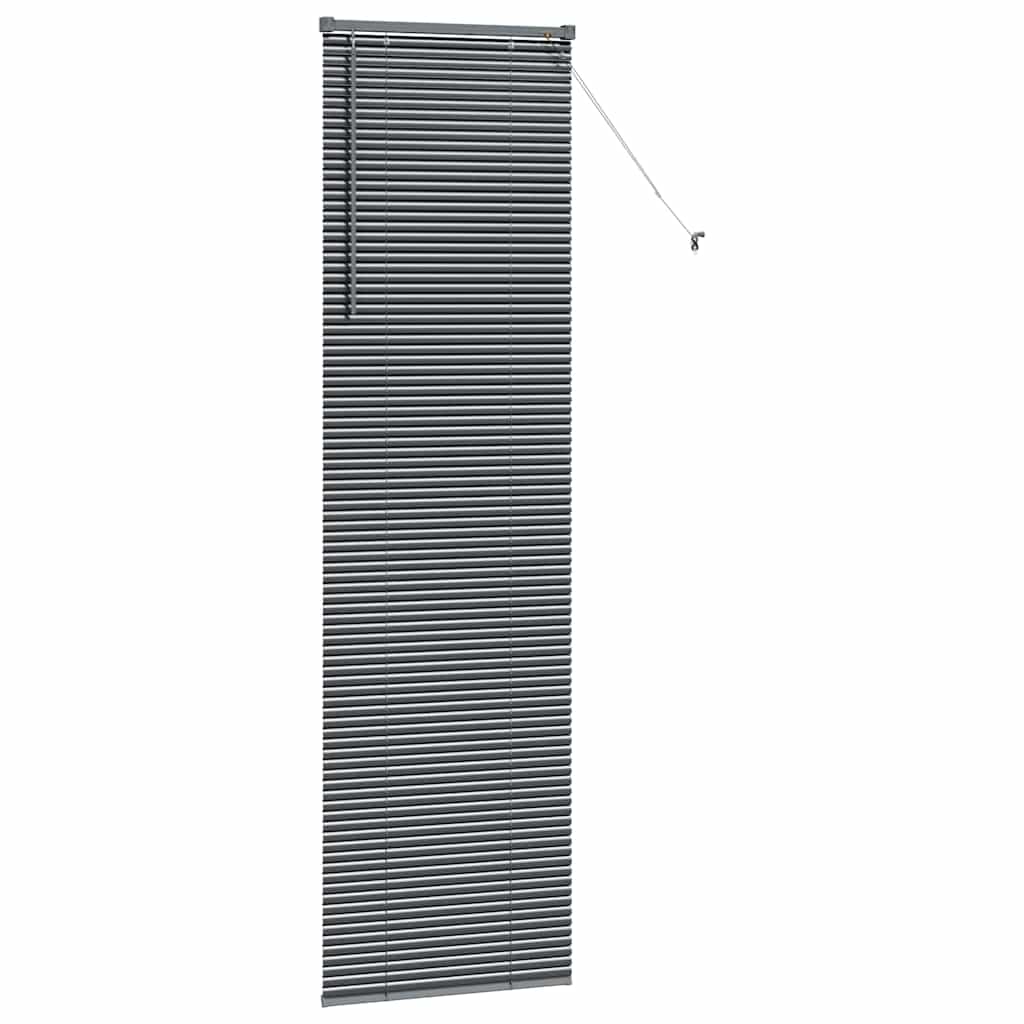 Βενετσιάνικες Ρόδες Σκούρο Γκρι 220 x 65 εκ Αλουμίνιο - Pakobazaar