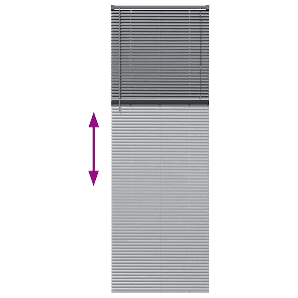 Βενετσιάνικες Ρόδες Σκούρο Γκρι 220 x 80 εκ Αλουμίνιο - Pakobazaar