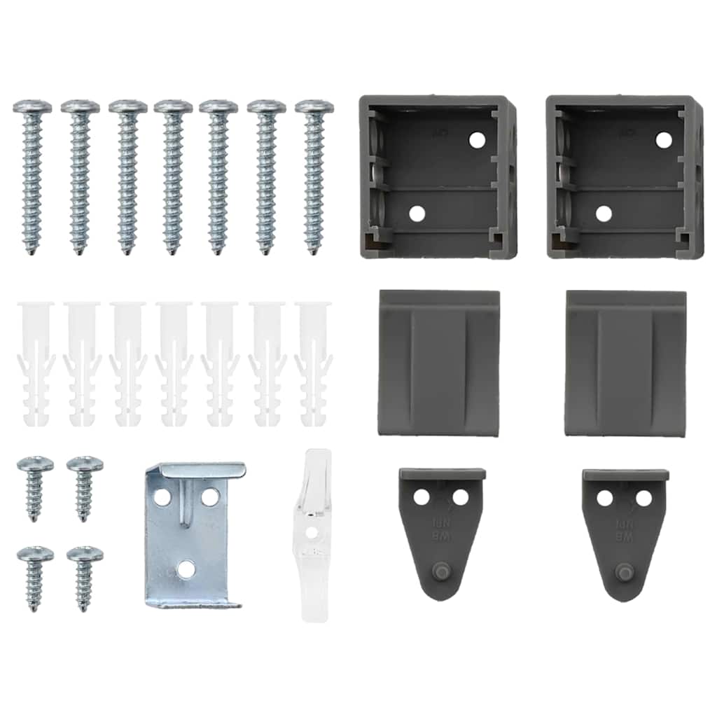 Βενετσιάνικες Ρόδες Σκούρο Γκρι 220 x 85 εκ Αλουμίνιο - Pakobazaar