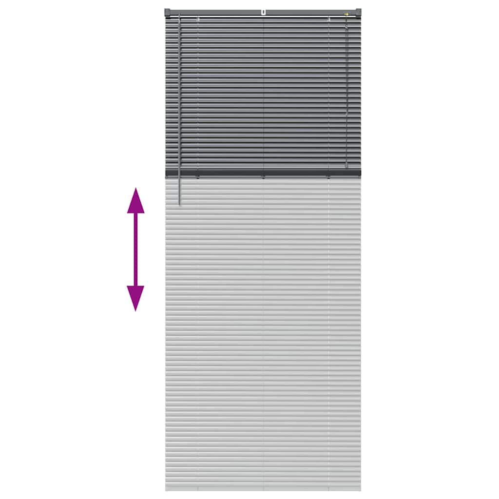 Βενετσιάνικες Ρόδες Σκούρο Γκρι 220 x 85 εκ Αλουμίνιο - Pakobazaar